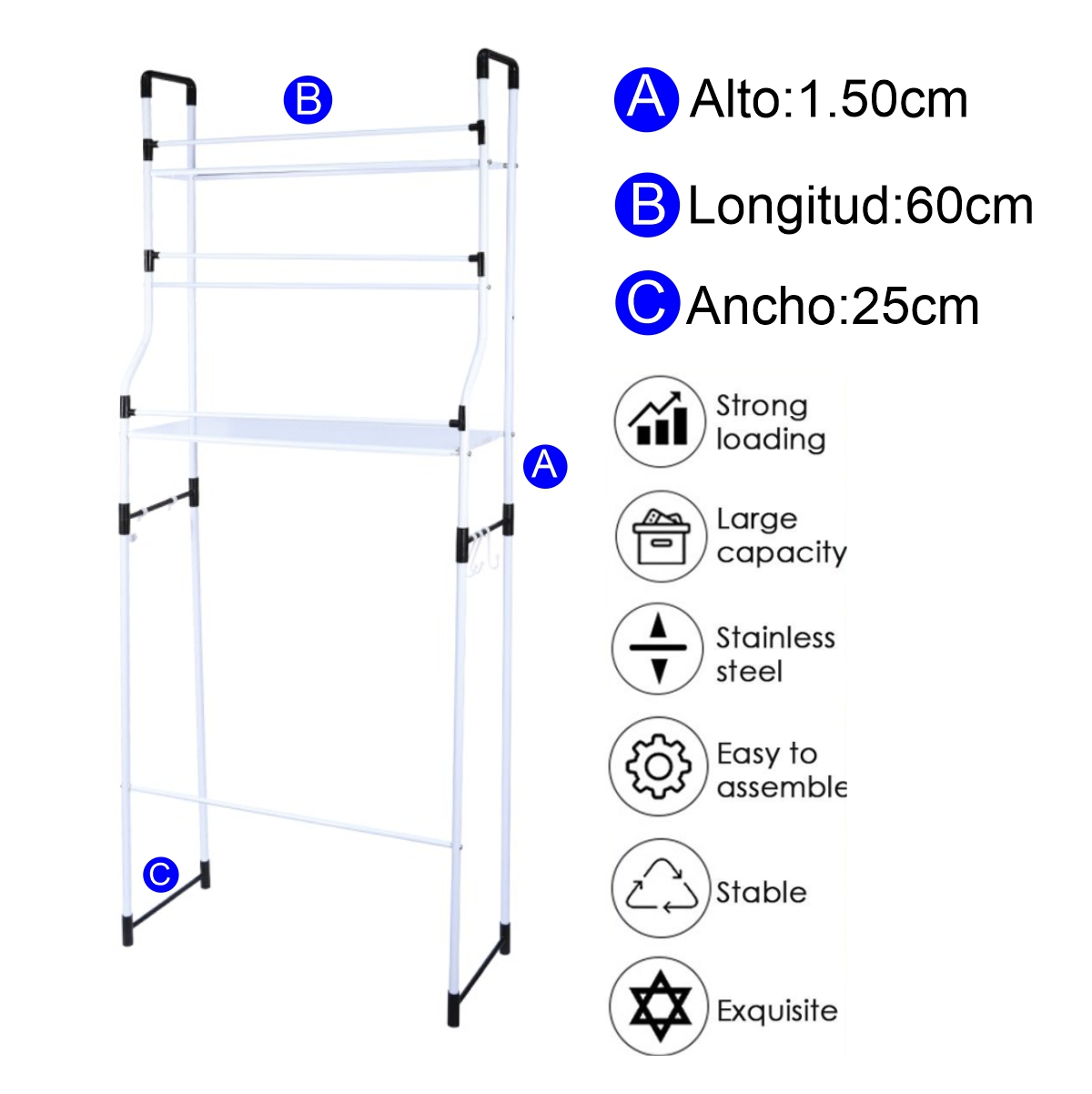 Miniatura 5 de Estante Organizador Lavadora 8825